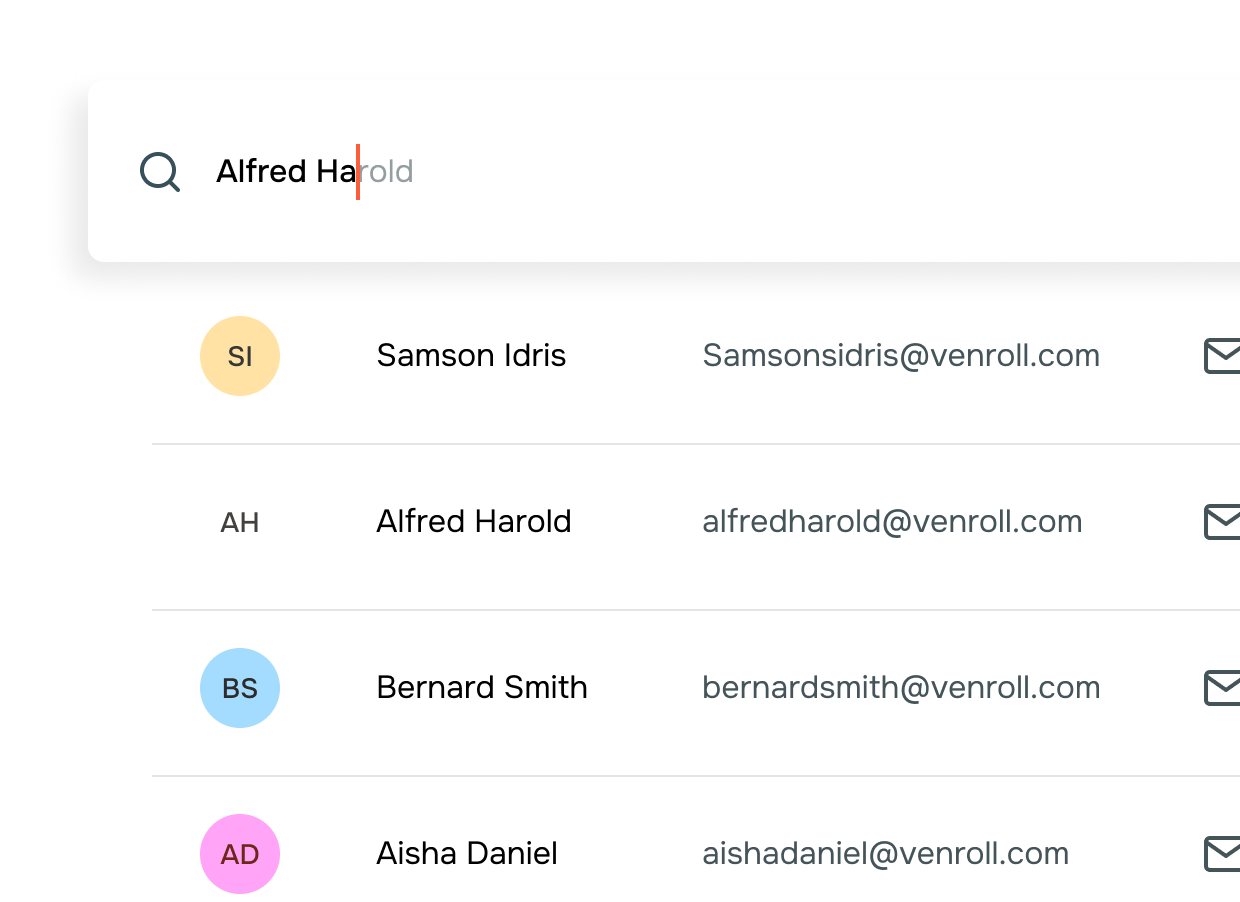 Find any contact in seconds