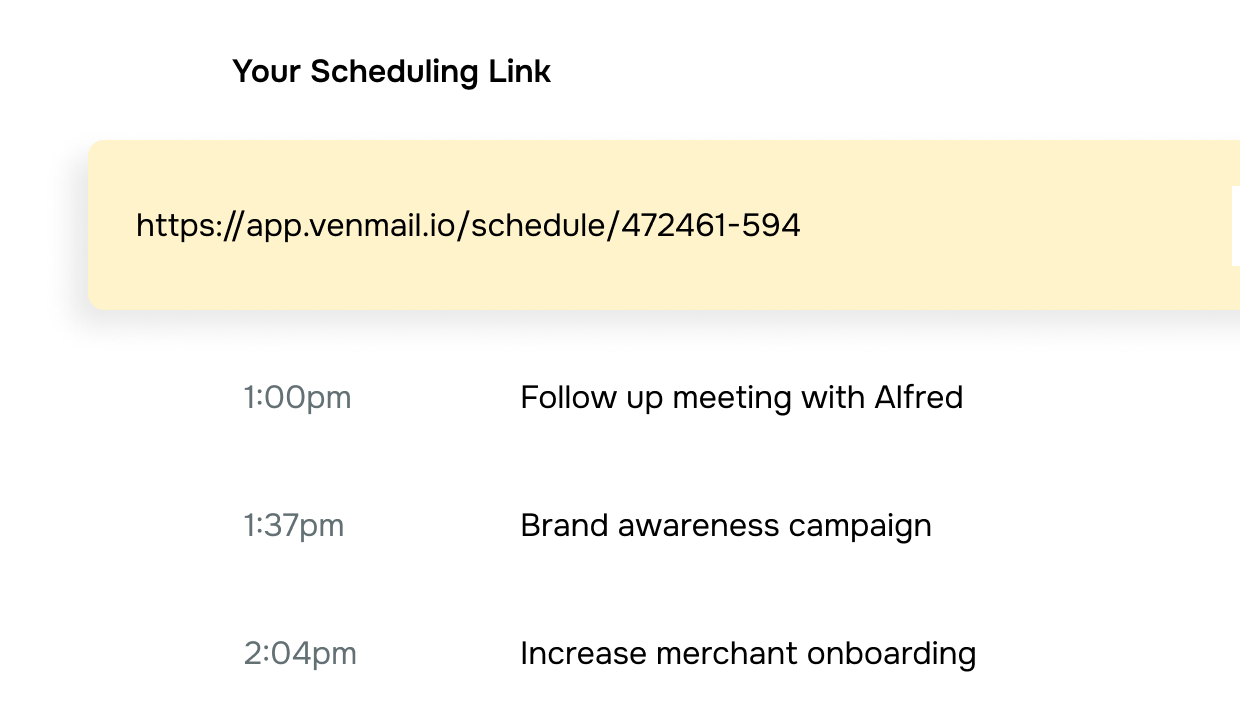 One link books all your meetings